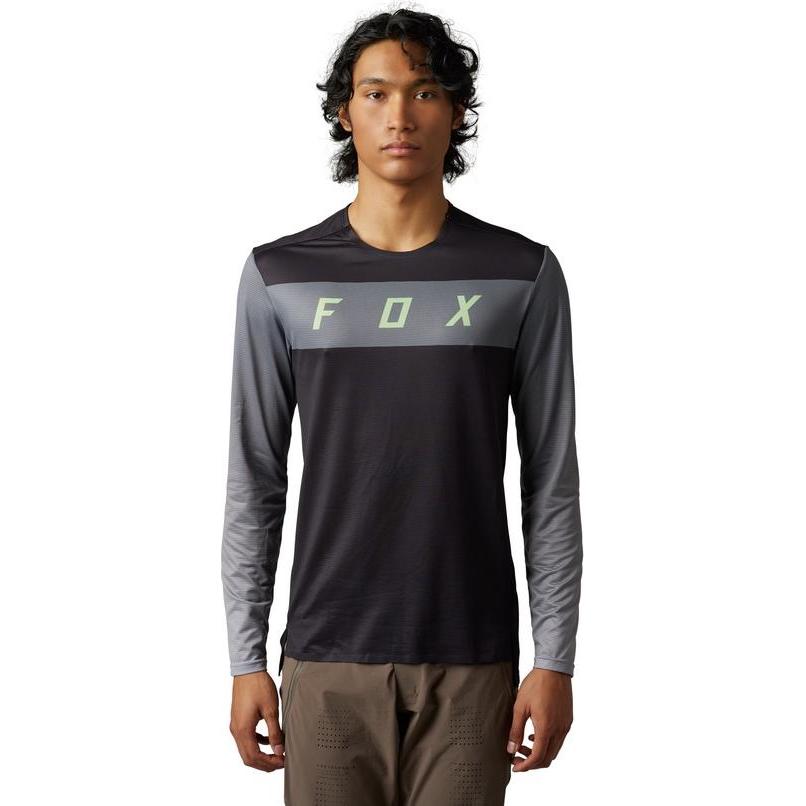 Thumbnail - Fox, Herren, Velotrikot, Jersey 23 Flexair Ls Arcadia Blk S (S), Schwarz, S