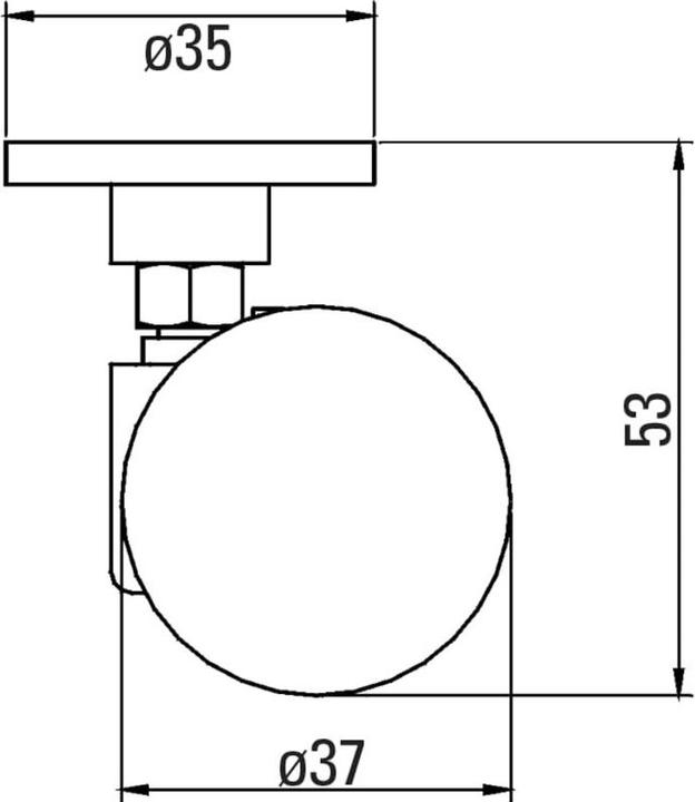 Immagine prodotto Bohle Ruota per mobili di vetro senza freno (1 pz.)