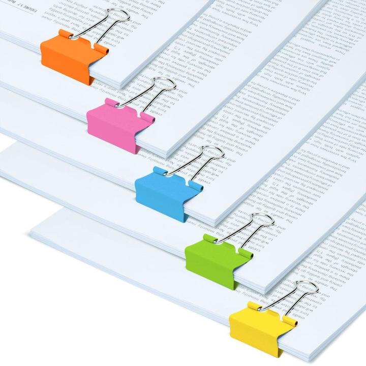 Actual product image Rapesco Foldback clips, width: 41 mm, assorted colours (10x)