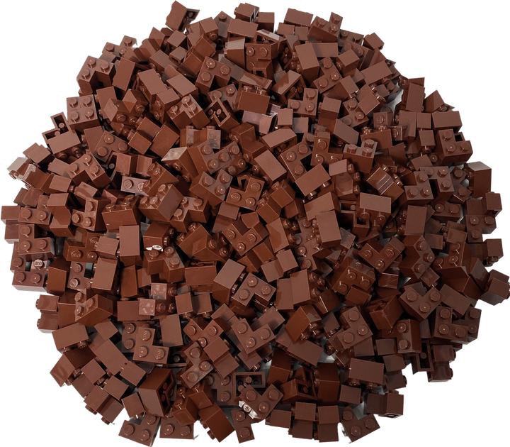 Image du produit LEGO 2x2 briques d'angle marron - 500 pièces - brique d'angle brun rougeâtre 2357 (LEGO Accessoires)