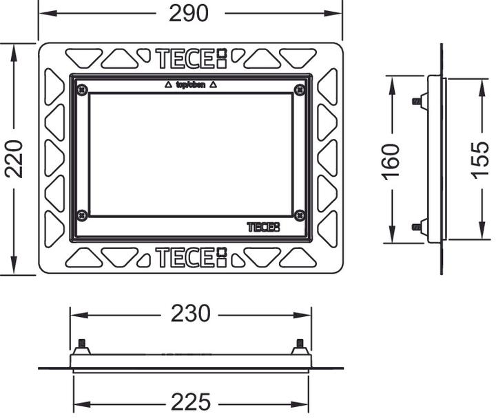 Actual product image TECE WC button set white (9240646)