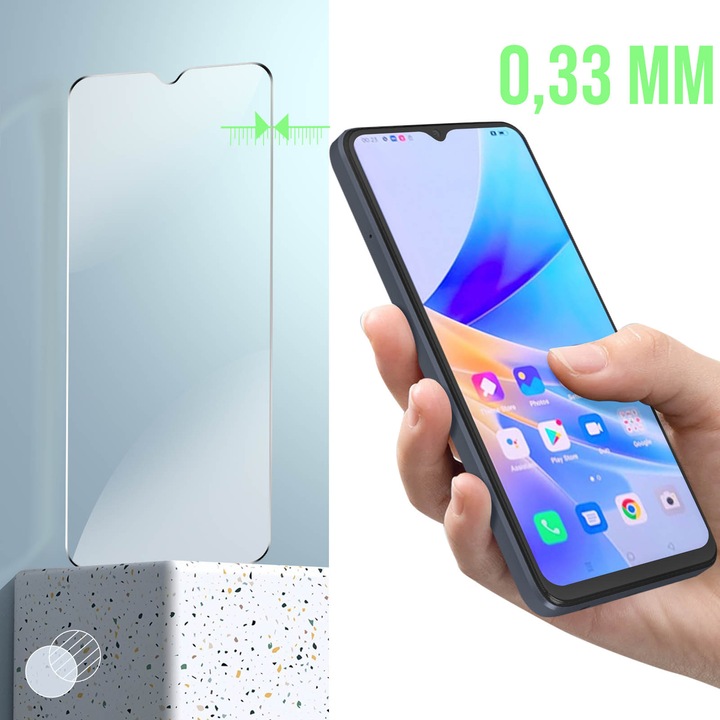 Produktbild Avizar 9H Härtegrad Glas-Displayschutzfolie (1 Stück, Oppo A17k, Realme C33)