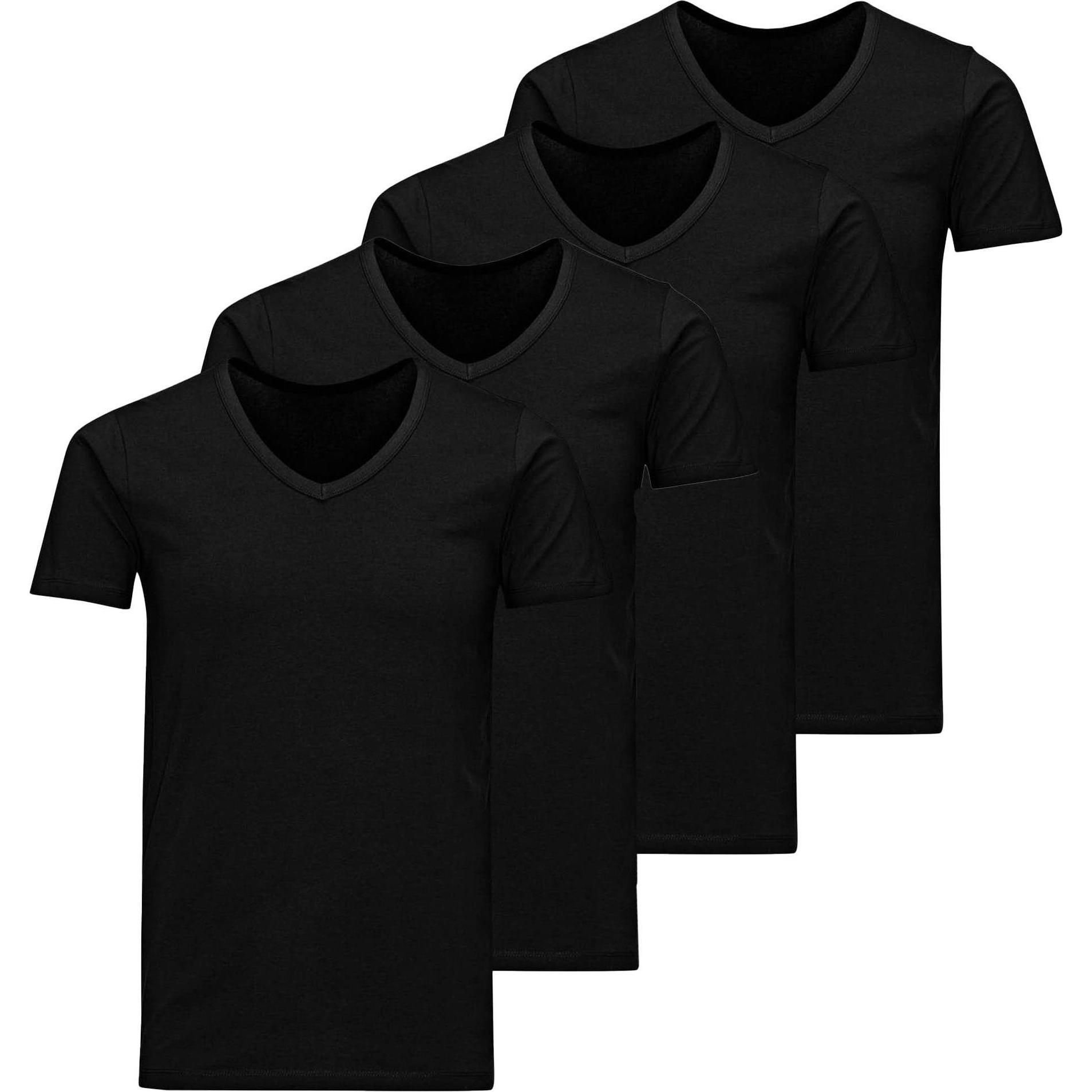 Jack & Jones, Herren, Shirt, T-Shirt Casual Bequem sitzend, Schwarz, (XL)