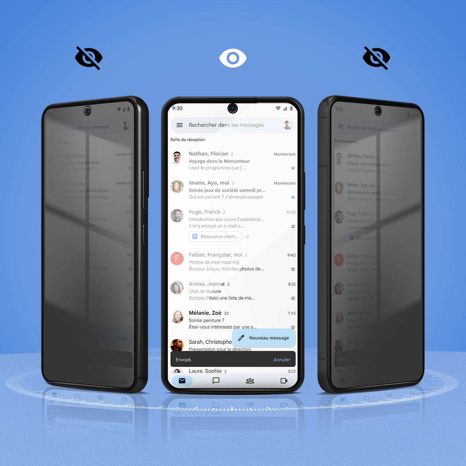Thumbnail - prio Privacy Bilschirmschutz aus Glas (1 Stück, Samsung Galaxy S23), Smartphone Schutzfolie, Schwarz