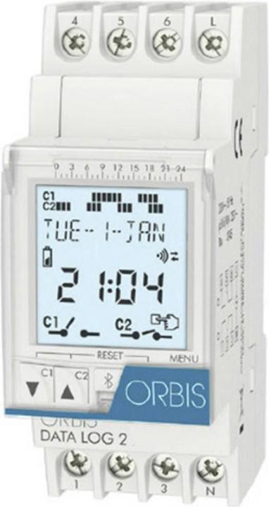 Produktbild Orbis Hutschienen Zeitschaltuhr DATA LOG 2 230 V
