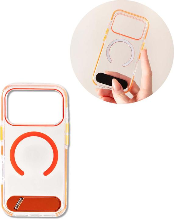 Deltalabs Iphone 17 Pro Cover Durchsichtig/Orange (Apple iPhone 17 Pro)