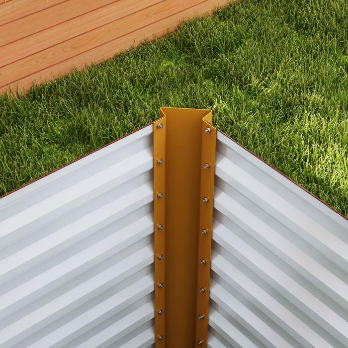 Produktbild Swisshandel24 2er-Set Hochbeet, verzinkter Stahl, 120x60x60 cm