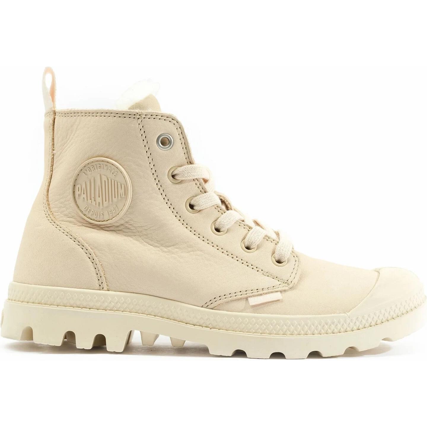 Palladium, Damen, Boots + Stiefel, Pampa Hi Zip Wool - 30911, Beige, (37.5)