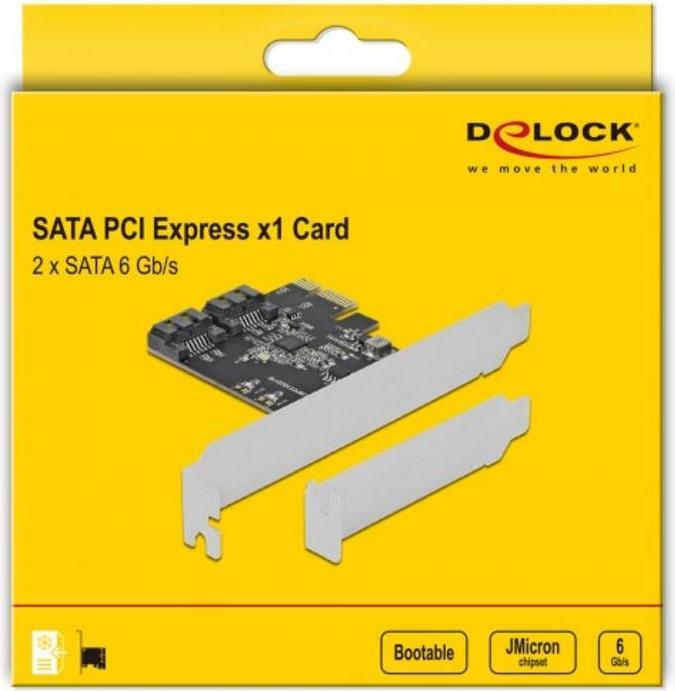 Produktbild Delock Host Bus Adapter 2 Port SATA PCIe