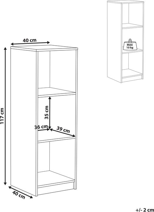 Produktbild Beliani Zehna (40 x 40 x 117 cm)