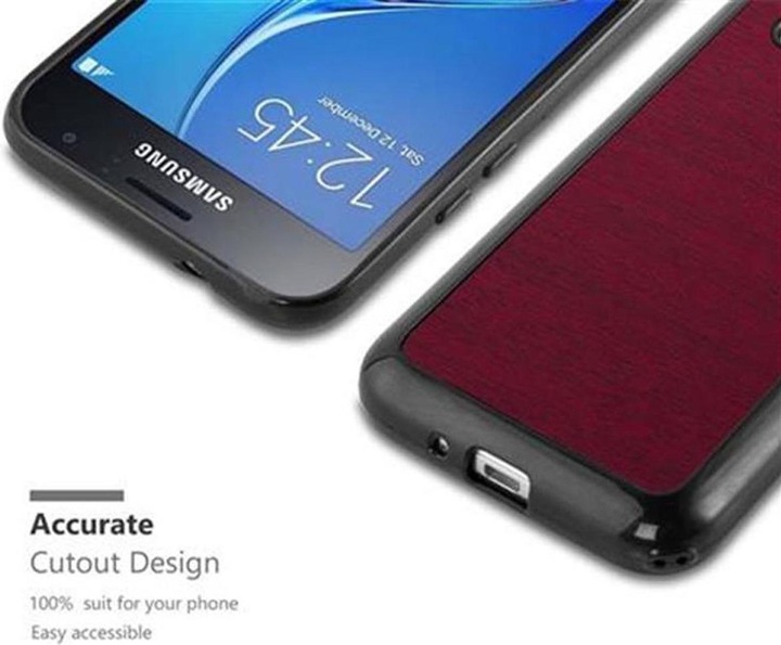 Actual product image Cadorabo TPU Wooden Cover (Samsung Galaxy J1 (2016))