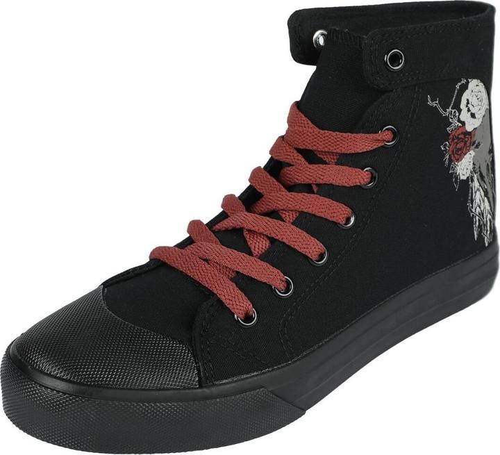 Image du produit Black Premium Sneaker With Rose and Skull Print (37)