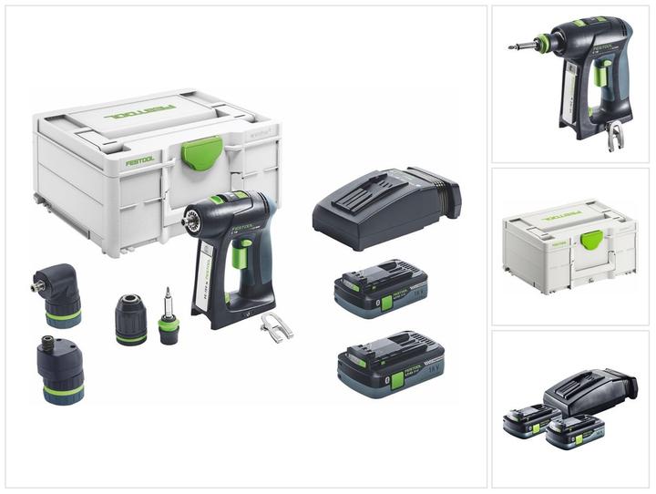 Produktbild Festool C 18 HPC 4,0 l-Set Akku Bohrschrauber 18 V 45 Nm Brushless ( 576993 ) + 2x Akku 4,0 Ah + (Akkubetrieb)