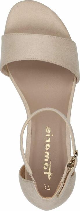Produktbild Tamaris Sandalen mit Absatz Beige Textil (36)