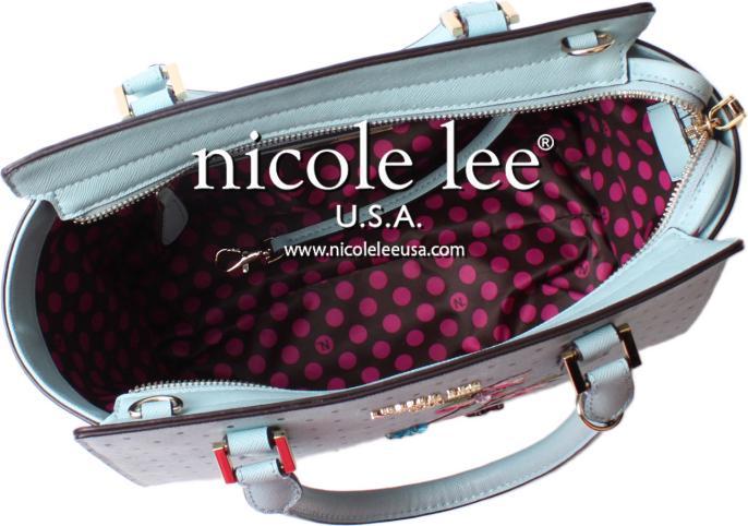 Actual product image Nicole Lee Kayley Floral" handbag black