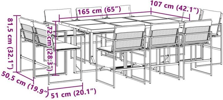 Produktbild vidaXL Garten Essgruppe