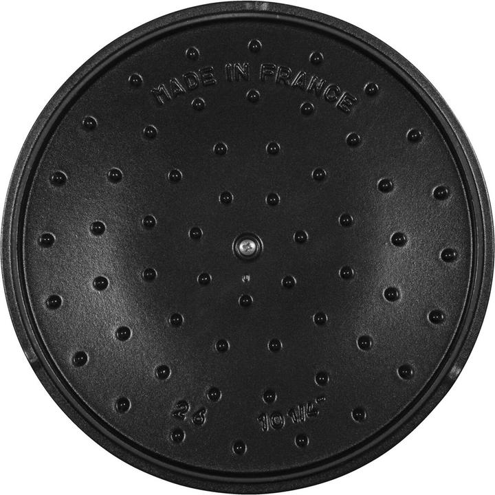 Actual product image Staub Cocotte 2pcs. 24 cm, round, cherry red, cast iron (24 cm, Casserole + Stewpot, Cast iron)