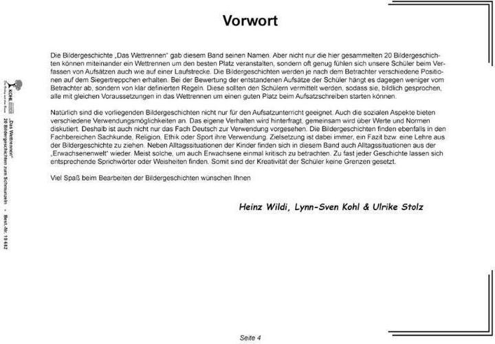 Produktbild Das Wettrennen - 20 Bildergeschichten zum Schmunzeln (Deutsch, Lynn-Sven Kohl, Ulrike Stolz, 2007)