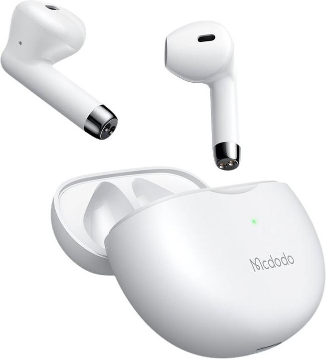 Immagine prodotto Mcdodo Cuffie wireless B01 con custodia di ricarica wireless - Bianco (25 h, Senza fili)
