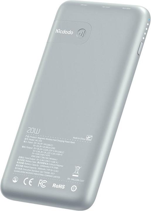 Produktbild Mcdodo Powerbank 15W MagSafe 10000mAh - Grau (10000 mAh, 15 W)