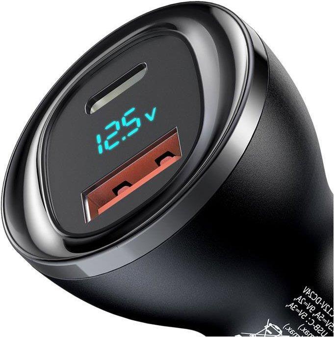 Image du produit Mcdodo Chargeur de voiture 45W avec affichage numérique - Noir