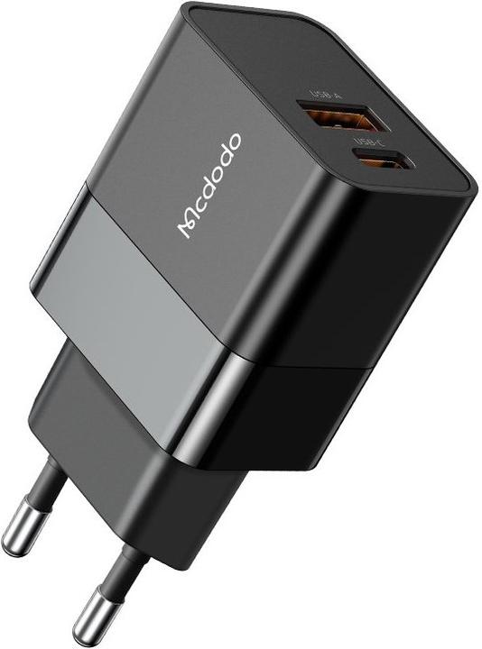 Produktbild Mcdodo Ladegerät 20W PD+QC - Schwarz (20 W, 2 Ports)