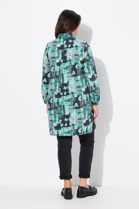 Immagine prodotto Ulla Popken Blusa dal taglio lungo e svasato con colletto da camicia e maniche lunghe (42, 44)