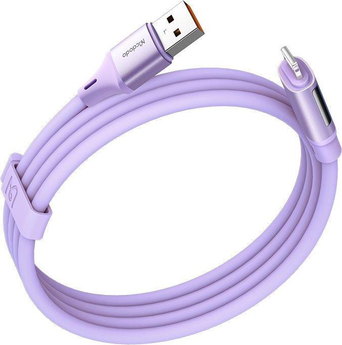 Actual product image Mcdodo Charging cable USB to Lightning incl. digital display 1.2m - Purple