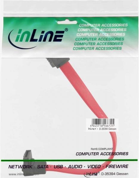 Produktbild InLine SATA Anschlusskabel abgewinkelt (15 cm, SATA)