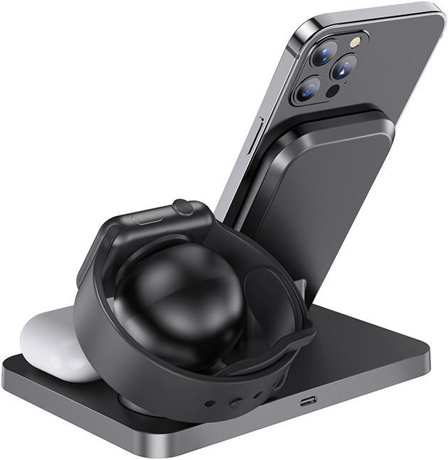 Actual product image Hoco CW33 3 in 1 Wireless Charger (15 W)