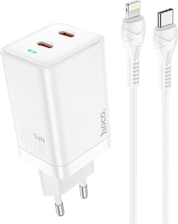 Produktbild Hoco N23 Ladegerät inkl. Kabel Lightning (45 W, 1 Port)