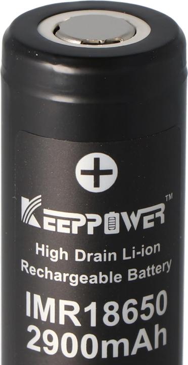 Actual product image Keeppower Akku IMR18650 - 10A (Flat Top) (1 pcs., 18650, 2900 mAh)