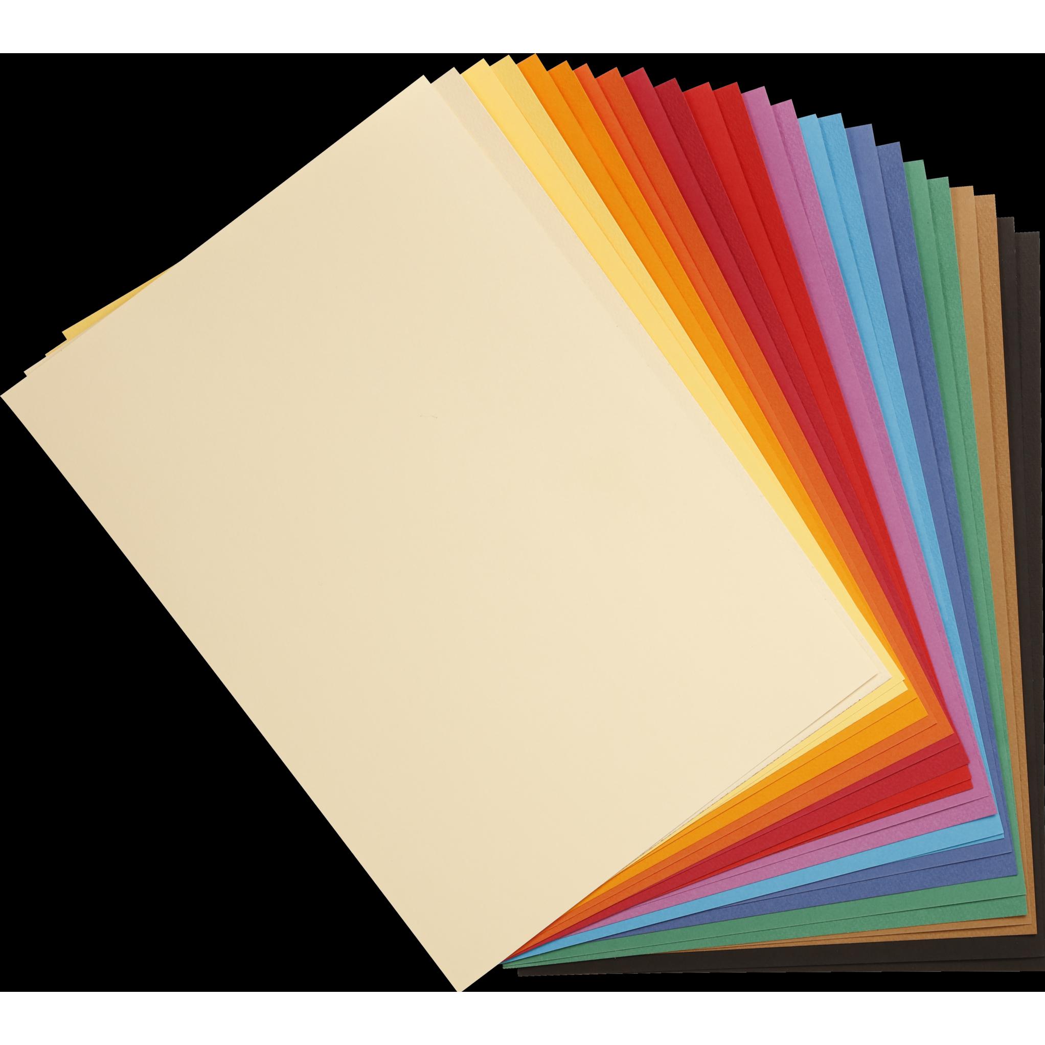 Clairefontaine, Bastelpapier, Farbige Zeichnung (160 g/m², 24 x)