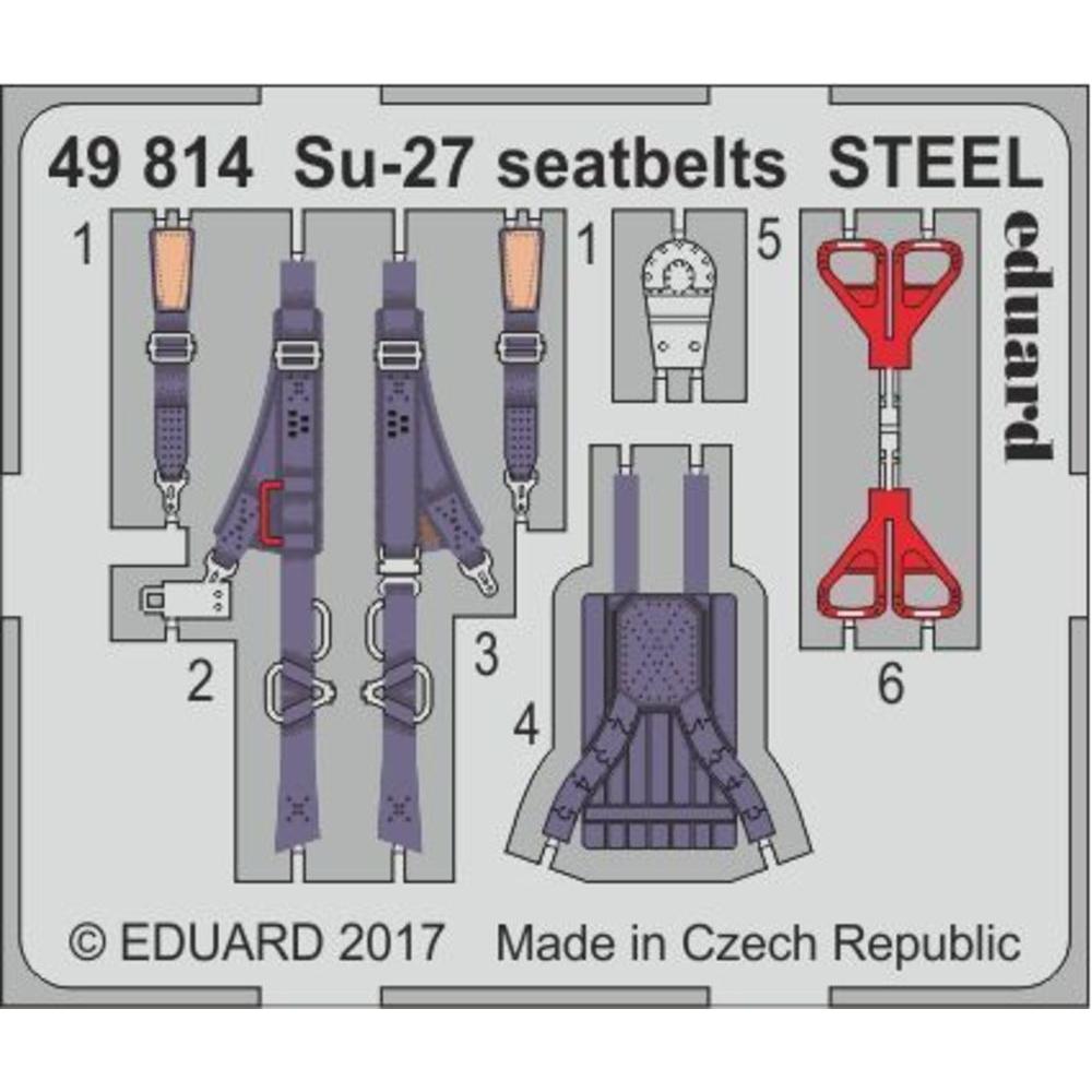 Eduard Su-27 seatbelts STEEL for Hobby Boss