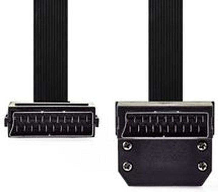 Produktbild Nedis SCART-Kabel flach SCART Mac ho - SCART Stecker auf Winkel (2 m)