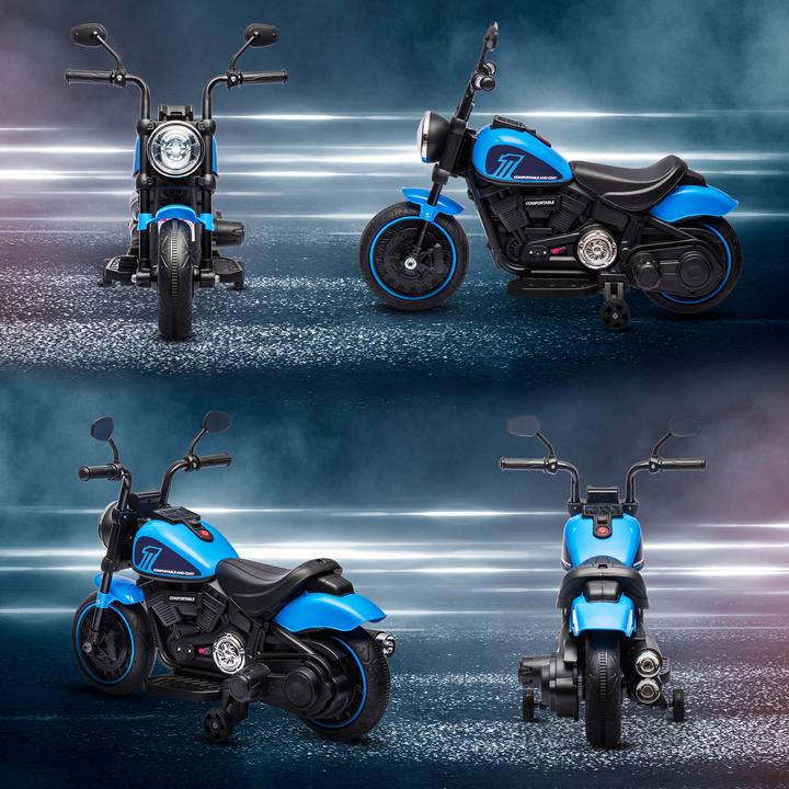 Actual product image Swisshandel24 Children's electric motorbike, 2 removable training wheels, 1.5-3 km/h, for children aged 1.5-3 (6 V)