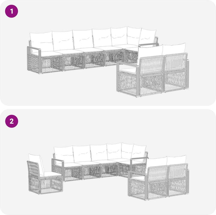 Produktbild vidaXL Gartensofa-set