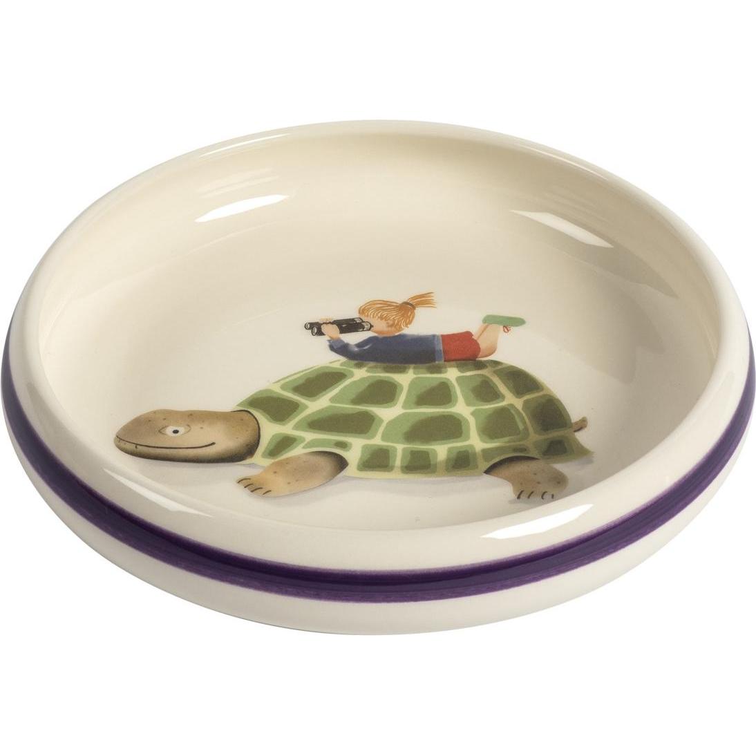 Kuhn Rikon, Kindergeschirr + Kinderbesteck, Kinderteller Schildkröte mit Kind Ø 18 cm