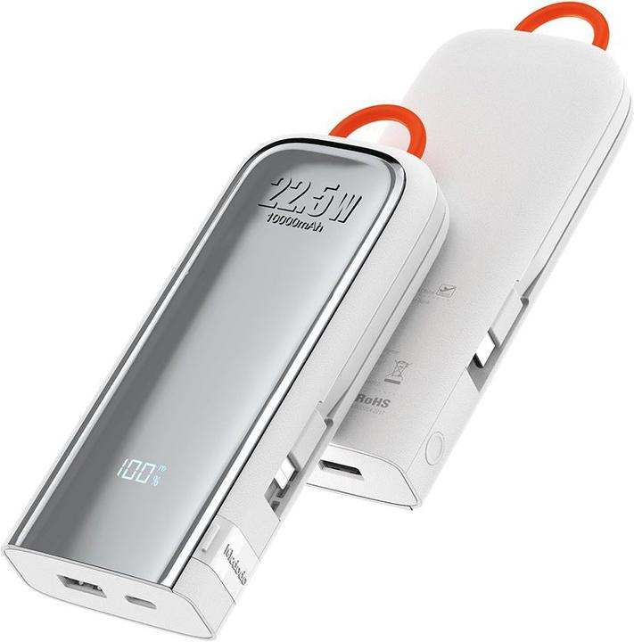Produktbild Mcdodo Powerbank 22.5W 10000mAh inkl. Ladekabel Lightning und Typ-C - Weiss (10000 mAh, 22.50 W)