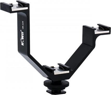 Immagine prodotto JJC Tripla staffa a V da 125 mm per treppiede o fotocamera (Adattatore per unità flash)