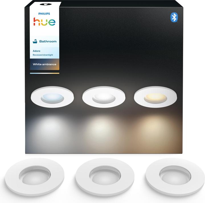 Actual product image Philips Hue Adore indbygningsspot til badevrelse 3-pak (350 lm, GU10)