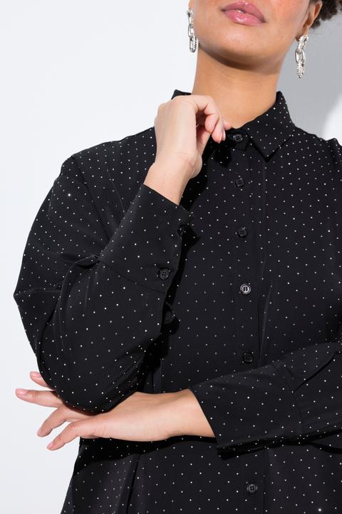 Produktbild Miamoda Bluse, oversized, allover mit Glitzersteinchen (58)
