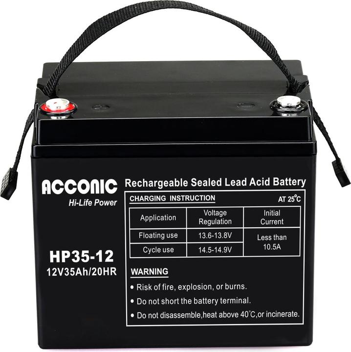 Produktbild Acconic HP35-12 Hi-Life Power AGM 12V 35Ah Bleiakku (12 V, 35 Ah)