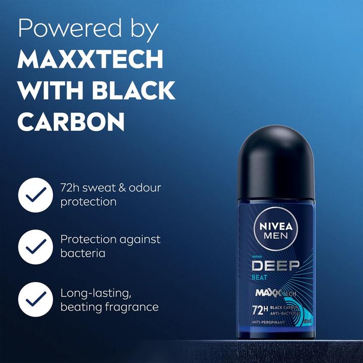 Produktbild NIVEA Men Deep Beat Antitranspirant - 50 Ml (Spray, 50 ml)