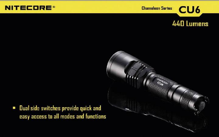 Image du produit Nitecore Chameleon CU6 avec LED UV (14.30 cm, 440 lm)