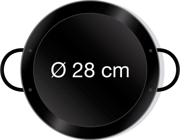 Actual product image All'Grill Enamelled paella pan Ø 28 cm (Frying pan, Steel, 28 x 3.70 cm)