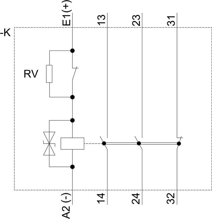 Actual product image Siemens Auxiliary contactor DC 2S/Hilf 1Ö/Hilf 24V 3A 3RH2122-2KB40-0LA0