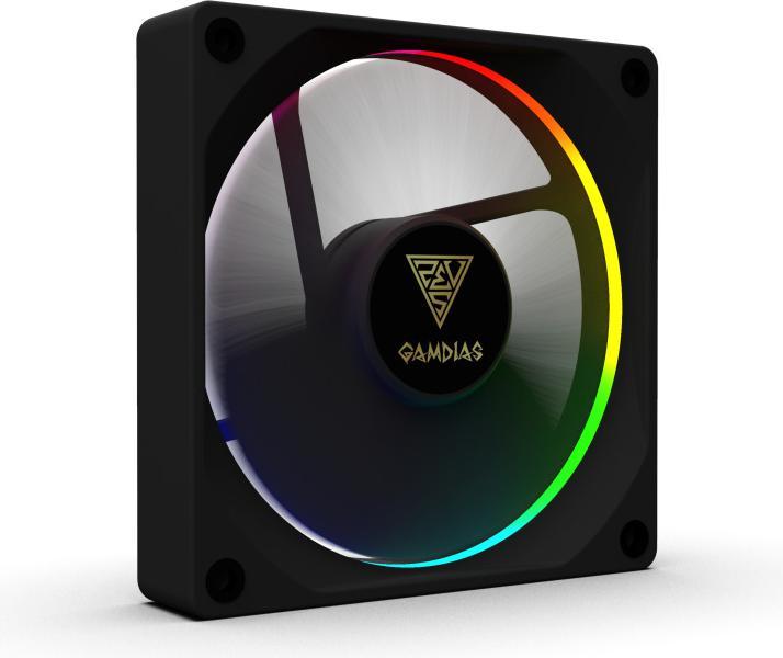 Gamdias Ventilatore di boitier Aeolus M3 RGB 12cm (Noir) (120 mm)
