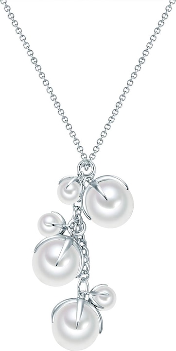 Immagine prodotto Lulu & Jane Catena da donna in ottone con conchiglia argento 42,0 cm di base + 5,0 cm di estensione - 29157 (Ottone, 42 - 47 cm)