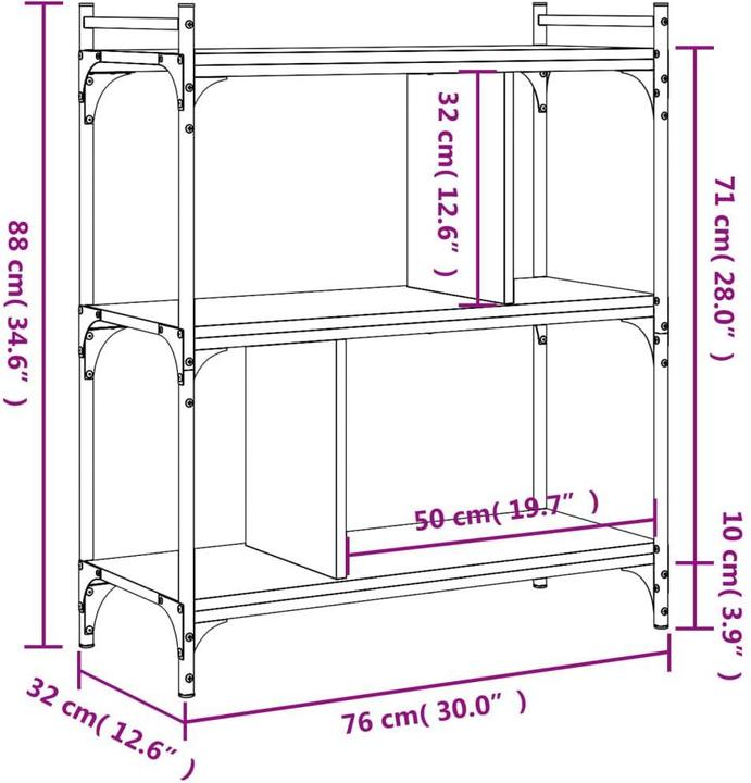 Image du produit vidaXL Bücherregal (32 x 32 x 88 cm)